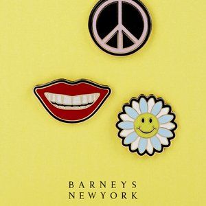 Barneys New York - Love Peace Joy Pins (Set of 3)